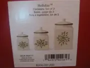 3 piece NIB LENOX Holiday Canister Set $300
