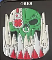 Orks Pin-Badge-OOP-Janus Draik-Liber Xenologis-Boss-Nob-Mek-Koyo-Warhammer 40k