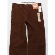 Dockers Mens 30 Textured 5-Pocket Slacks Pants Straight Brown Ribbed