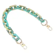 Purse Chain Strap, 15.7 Inch Acrylic Strap Replacement for Handbag, Green