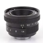 APS-C Television TV Lens/CCTV Lens For 16mm C Mount Camera 25mm F1.4 Black