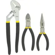Do it 6 In. Long Nose, 6 In. Diagonal and 10 In. Groove Joint Plier Set