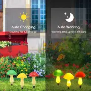 8Pcs LED Solar Mushroom Lights Kit Outdoor Solar Garden Lamp with 8 flgdB