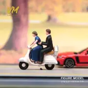 Resin 1/87 Diorama Car Scene Props Miniature Figure Holiday Riding Couple Toys