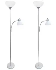 Lalia Home Set of Two 71.5in Floor Lamps with Reading Light