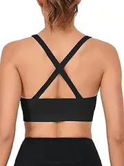 [RUNNING GIRL] Sports Bras for Women,Sexy Crisscross Back Seamless Padded Sports Bra High Support with Removable Pads