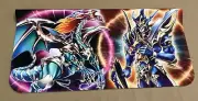 2 Player Black Luster Soldier And Chaos Emperor Dragon Cloth Mat Yugioh