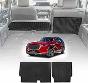 X-CAR Back Seat Protector for Mazda CX-80 CX80 2024-Onwards All Weather Heavy Duty Car Seat Kick Mats Cover