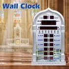 Azan Adhan LCD Wall Clock DigitalClock Islamic Muslim Prayer Alarm Mosque Silver