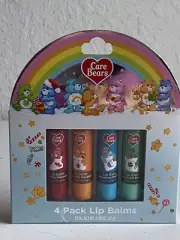 4 Pack Taste Beauty Care Bears Lip Balms Cherry Pecan Pie Blueberry Peppermint