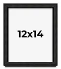 12x14 Shadow Box Black Rustic Barnwood Display Frame | 1.125 Inch Deep | 0.875
