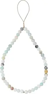 OAIITE Semi-Precious Gem Stones Beaded Phone Charm Cell Phone Lanyard Wrist Strap Handmade Natural Gemstone Phone Chain string