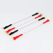 4PCS Jumper Cable Silver Plated Speaker Bridge Cable with Gold Plated Spade Plug