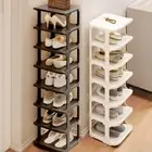 2-8 Layers Vertical Shoe Rack Stackable Layered Shoe Cabinets Dormitory