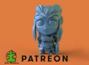 Chibi Puma Girl - 32mm Scale | DnD Miniature | Chibi Mini Nerdy Gifts