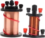 Physics Classroom Demonstration Set 2 Induction Coils Solenoid Kit Educational Electromagnetic Induction Equipment for Schools Secondary Coils for Physical Experiments