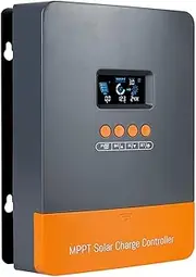 60A MPPT Solar Charge Controller 12V 24V 36V 48V Auto Adapt Solar Panel Battery Regulator PV Input MAX 160VDC 2800W, Work with Lead-Acid and Lithium Batteries