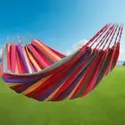 1-2 Person Cotton Swing 102x32 in Fabric Hammock with Tree Straps with Carry Bag