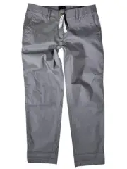 TALBOTS Gray Below Waist Flat Front Relaxed Chino Pants Women's Size 4 Petite