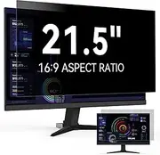 21.5 Inch Privacy Screen Filter for 16:9 Widescreen Monitor, Removable Anti Glare Blue Light Anti Spy Protector Screen, Computer Privacy Shield Film 21.5In Compatible with Lenovo Hp Dell Acer Asus