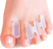Povihome Latest Gel Toe Separators & Toe Stretcher, Latex-Free Silicone Toe Spreader, for Bunion, Hammer Toe, Overlapping Toe - 3 Pairs
