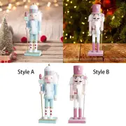 Nutcracker Ornament Christmas Decorations Wooden for Shelf Home Party Favors