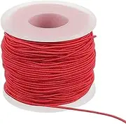 uxcell Elastic String for Bracelet 164 Ft/50 Meter Length 1 mm Dia, 1 Roll Sturdy Stretchy String Cord for Jewelry Making Necklace Beading Craft DIY, Red