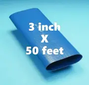 3 inch x 50 feet Blue PVC Lay Flat Water Discharge Hose SF-10