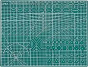 A2 Cutting Mat -Sided Cutting Board Cut Pad DIY Tool with Clear Grid Lines Angles for Sewing Fabric Scrapbooking Art Craft Card Projects 45 X 60Cm Dark Green
