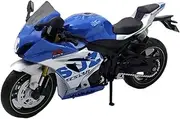 Alloy Die Cast Motorcycle Model 1:12 for Suzuki for GSX for R1000R Toy Car Collection Shork-Absorber Off Road Autocycle Toy Gift Motorcycle Model with Steering Movable Stand(Blue GSX R1000R)