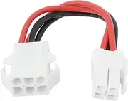 VGOL 1pc 12V PSU Power Cable Adapter 6 Pin to 4 Pin 14AWG Car Radio Power Cable Compatible with ICOM Compatible with Kenwood Compatible with Yaesu Radio PS85 PS125 PS30 (17cm)