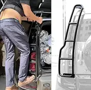 Rear Access Ladder fit for Land Rover Defender 110 90 130 2020-2025 Black Steel Rack Roof Step Ladder
