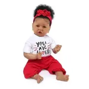 Black Reborn Baby Doll Girl, 20 inch African American Reborn Baby Doll with