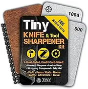 Tiny Survival Knife Sharpener: The Ultimate 2-in-1 EDC Credit Card Sized, Dual-Sided, Dual-Grit, Diamond Pocket - Knife & Tool - Field Sharpening Stone. Great Gift!
