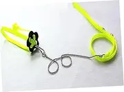 FONDOTIN Nylon Metal Reptile Harness 1.2m Fluorescent Green Traction Rope for Lizards