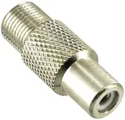 F-Type Female - RCA Female TV Aerial Antenna Cable Connector Adaptor Plug Socket