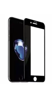 Full Coverage Tempered Glass Screen Protector For iPhone 6+/6s+/7+/8+ Black