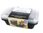 10pcs Meal Prep 3 Containers Plastic Food Storage Microwavable Lunch Box
