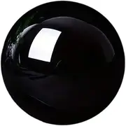 Black Obsidian Crystal Sphere Healing Crystals Decorative Gemstones Ball with Stand for Gothic-Style Home Decor, Meditation, Feng Shui,9cm