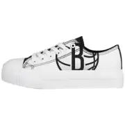 Brooklyn Nets Women's FOCO Platform Canvas Shoes Women's Size 7