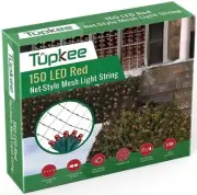 Tupkee Christmas Light Net – 150 LED Red Mesh Blanket Lights - 4 ft x 6 ft