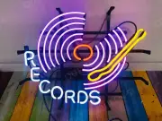 Recording Records Studio Disc 20"x16" Neon Light Sign Lamp Real Glass Artwork