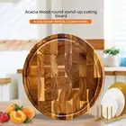 Round Chopping Board Portable Bread Tray Cheese Board for Steak Cheese Bread