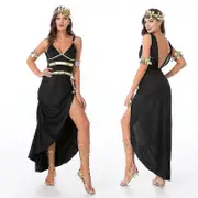 Ancient Egypt Cleopatra Costume Greek Goddess Cosplay Halloween Carnival Costume For Women M