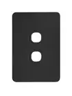 Beacon Lighting Vynco Metro 2 Gang Plate Only in Matte Black