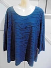 MILLERS NWT SIZE 18 Teal 3/4 slv Textured TOP