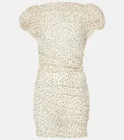 [Magda Butrym] Magda Butrym Polka-dot silk-blend minidress AU 14 white