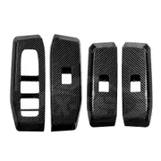 Window Control Gear Shift Panel Trim for Toyota Prado 250 Series 2024-2025 Carbon Fiber Style Decor & Center Console Cover Protector Accessories