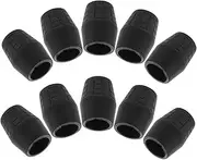 FRCOLOR 10pcs Microphone Stand Foot Pads High Elasticity Rubber Protector Caps for Tripod Feet Nonslip Stability for Mobile Recording Outdoor Performances Black