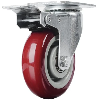 4 inch Heavy Duty Casters Lockable Caster Wheel Swivel Casters Castor with Brake